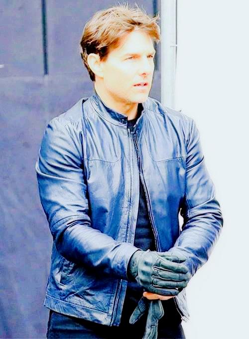 TOM CRUISE MISSION IMPOSSIBLE FALLOUT ETHAN HUNT  LEATHER JACKET