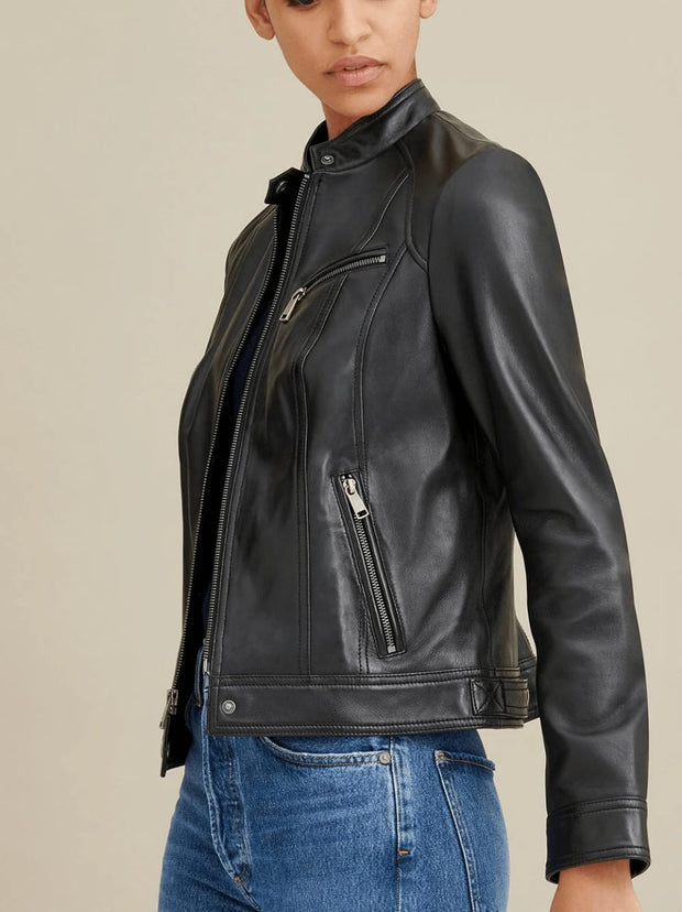 Women’s Classic Black Leather Jacket