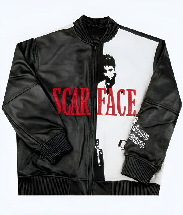 Al Pacino Scarface Movie Black Real Leather Jacket For Men