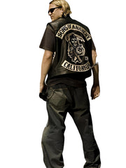 Charlie Hunnam SOA Sons Of ANARCHY Leather Vest Personlized