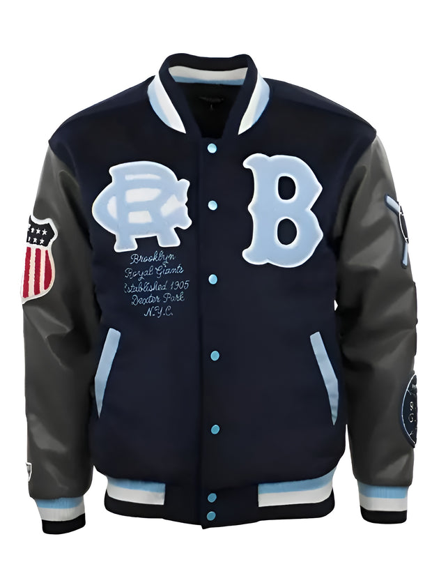 Brooklyn Royal Giants Black Wool Varsity Jacket