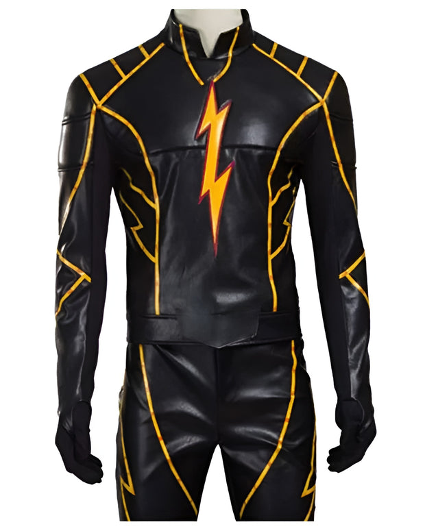 Black  Biker Leather Jacket Men’s Halloween Cosplay Costume