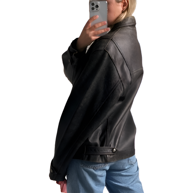 90s Womens Vintage Oversized Jacket, Women biker jacket, Bomber Jacket
