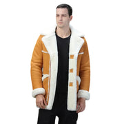 Men's B3 Sheepskin Shearling Jacket - B7 Military Long Leather Fur Coat