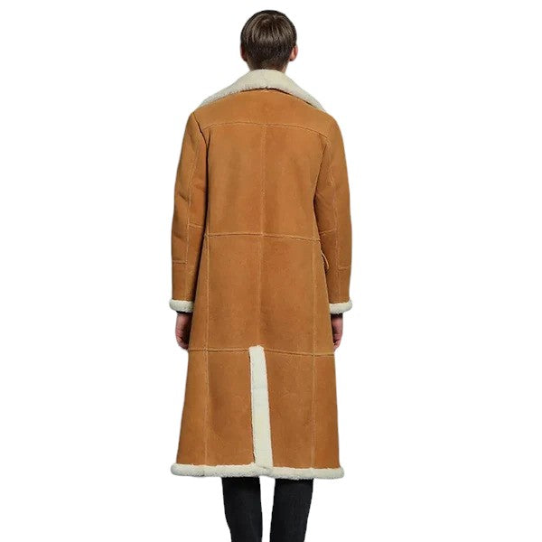 Men's B3 Shearling Jacket - Winter Windbreaker Long Warm Coat