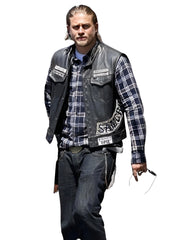 Charlie Hunnam SOA Sons Of ANARCHY Leather Vest Personlized