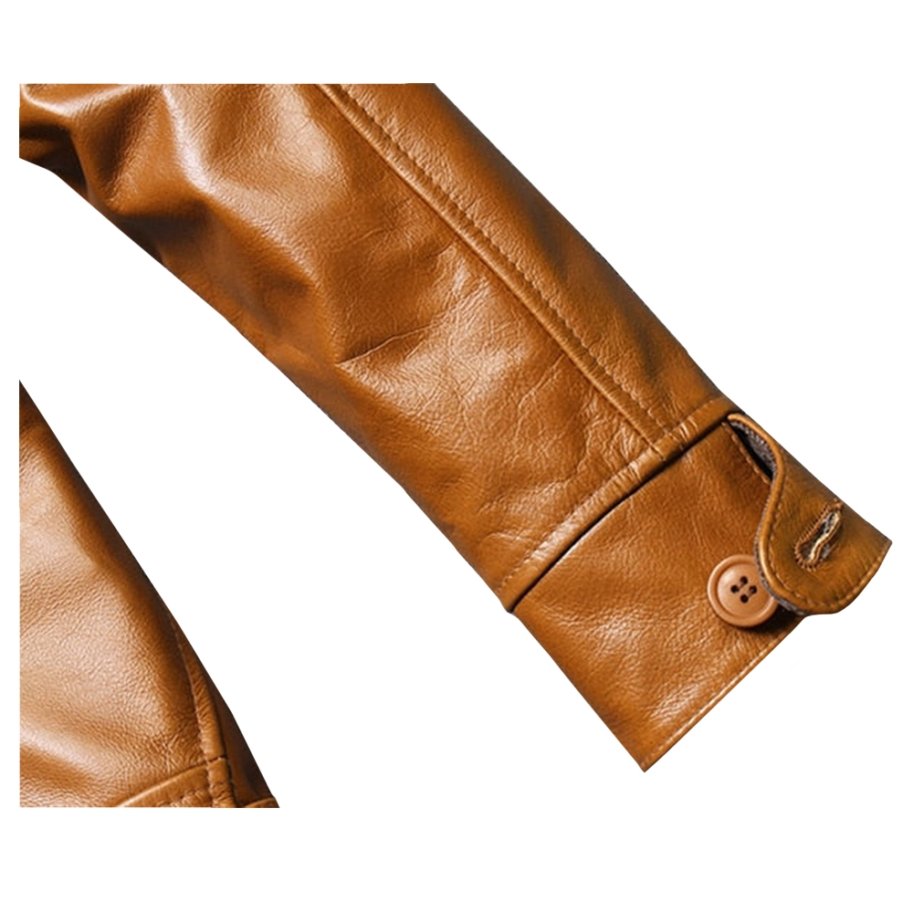 Menโs Brown and Black Vintage Leather Jacket