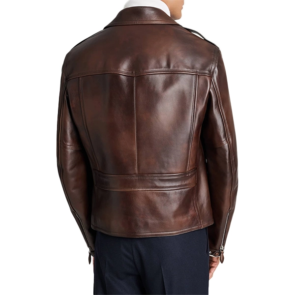 Menโs Brown Motorcycle Leather Jacket