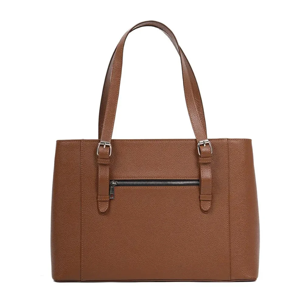 Womens Tan Shoulder Tote Bag